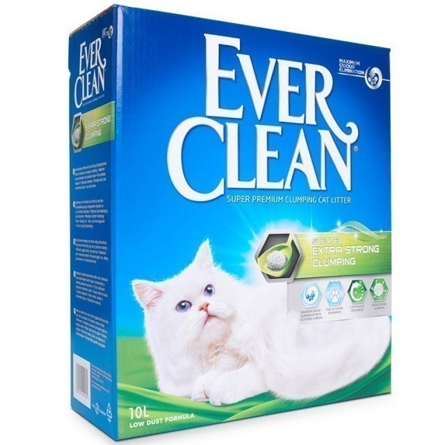 Наполнитель кошачьего туалета Ever Clean Extra Strong Clumping (глиняный, 10,0 кг, 10 л, свежесть)