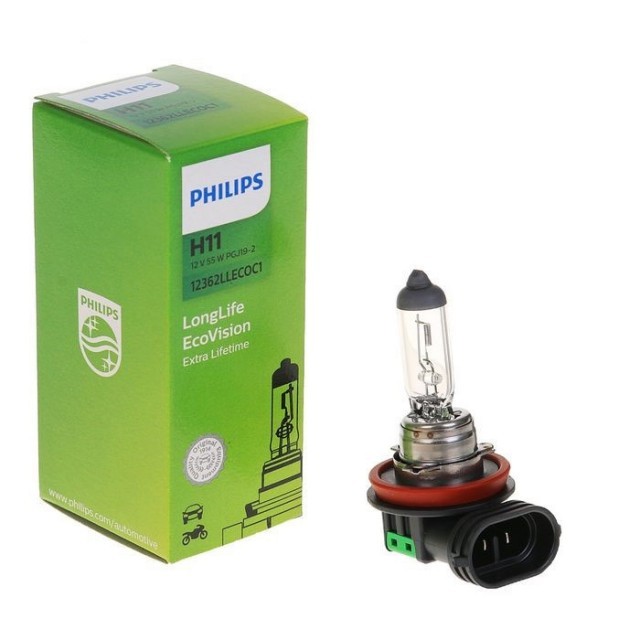 Лампа Philips H11 LongLife EcoVision (12 В, 55 Вт)