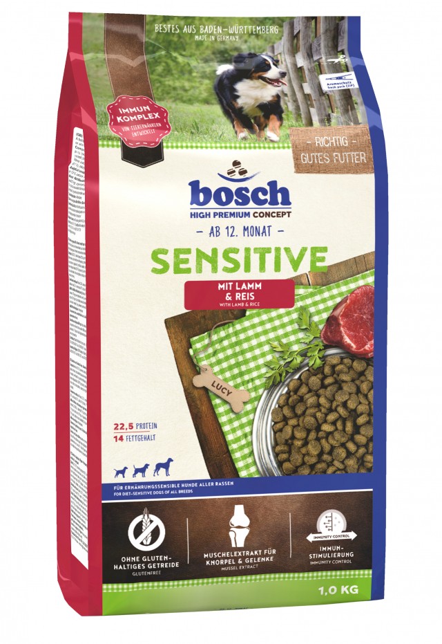 Сухой корм для собак Bosch Sensitive, ягнёнок и рис (1 кг)