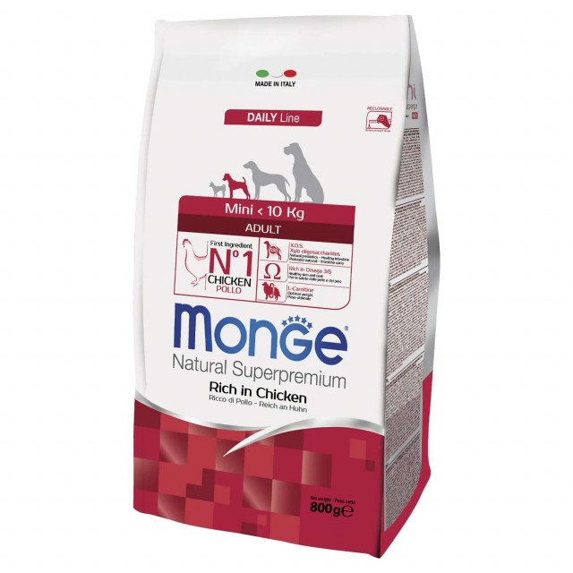 Сухой корм для собак Monge Daily Line - Mini Adult (0,8 кг)