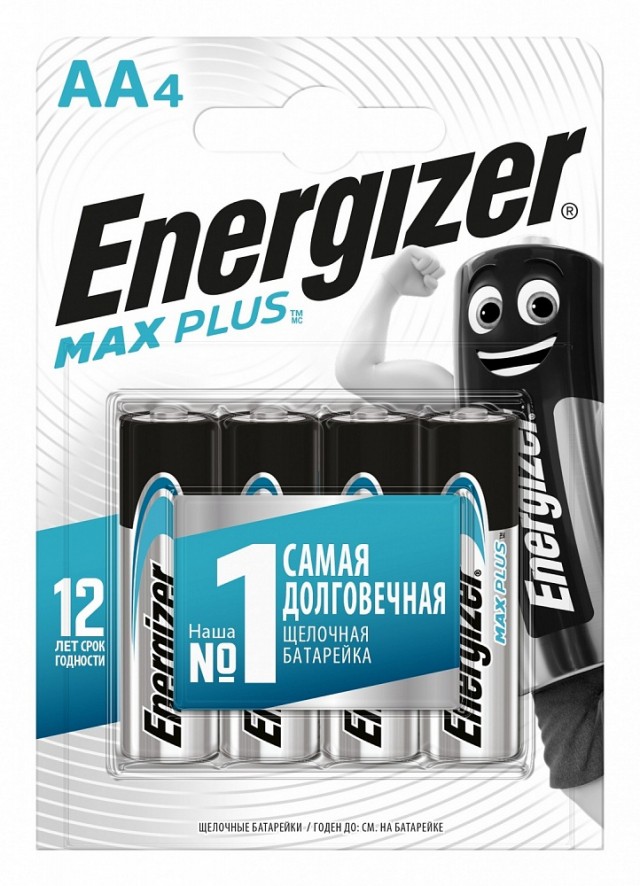 Батарейки AA (LR06) Energizer Max Plus (блистер, 4 шт)