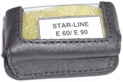 Чехол кожаный Старлайн E60/E90 (черный)