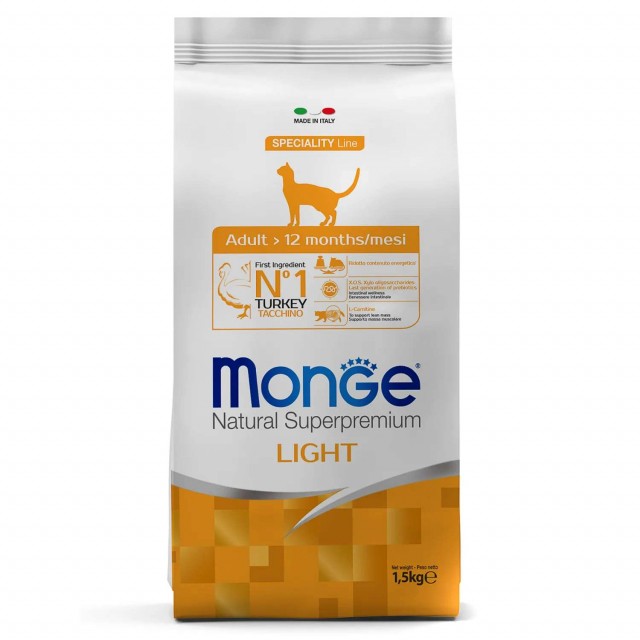 Сухой корм для кошек Monge Speciality Line - Light (1,5 кг)