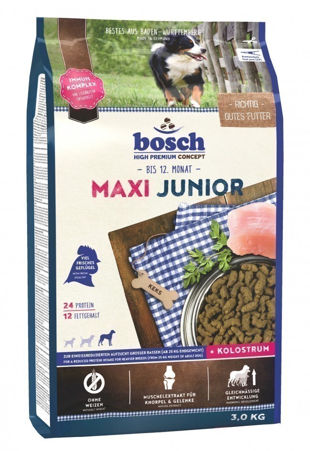 Сухой корм для щенков Bosch Maxi Junior (3 кг)