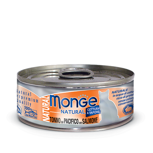 Консервы для кошек Monge Natural - Tonno del Pacifico con Salmone (80 г)