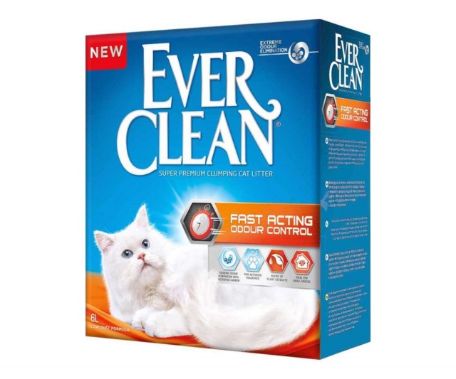Наполнитель кошачьего туалета Ever Clean Fast Acting (глиняный, 6,0 кг, 6 л, свежесть)