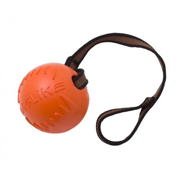Игрушка DogLike Мяч с лентой (оранжевый, диаметр 6,5 см)