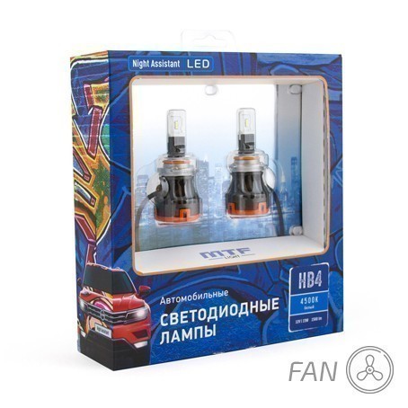 Светодиодные лампы MTF Night Assistant Fan HB4/HIR2 (4500K)