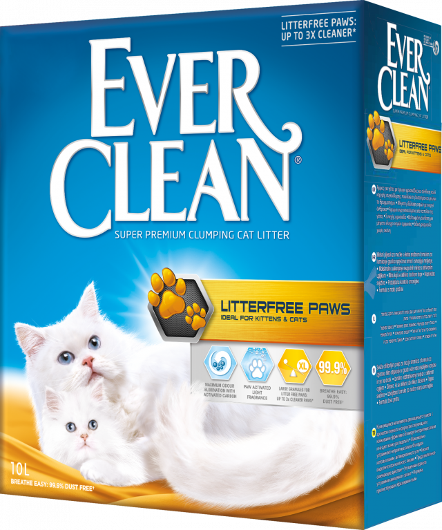 Наполнитель кошачьего туалета Ever Clean Litterfree Paws (глиняный, 10,0 кг, 10 л, свежесть)