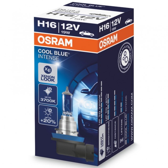 Лампа Osram H16 Cool Blue Intense (12 В, 19 Вт)