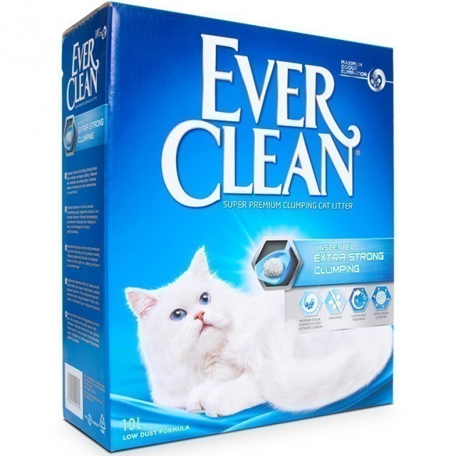 Наполнитель кошачьего туалета Ever Clean Extra Strong Clumping (глиняный, 10,0 кг, 10 л, без запаха)