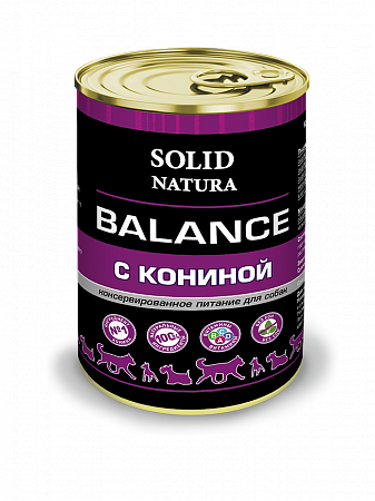 Консервы для собак Solid Natura Balance, конина (340 г)