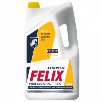 Антифриз Felix Energy G12+ (желтый, 5 л)