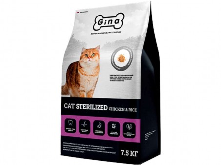 Сухой корм для кошек Gina Sterilized (7,5 кг)