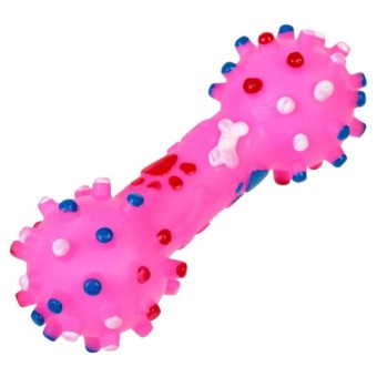 Игрушка Пижон Гантель с шипами (12,5 см, розовая)