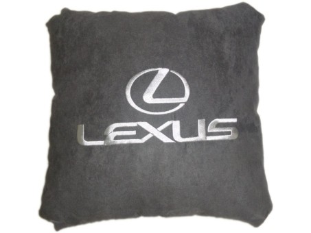 Подушка замшевая Lexus (А101 - серая)