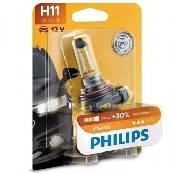 Лампа Philips H11 Vision (12 В, 55 Вт, +30%, блистер)