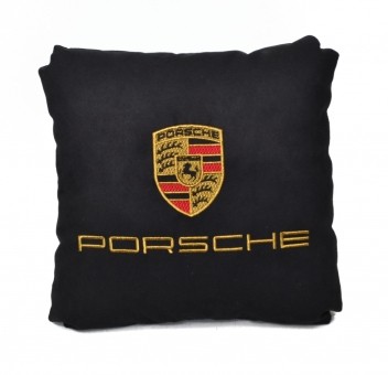 Подушка замшевая Porsche (А18 - черная)