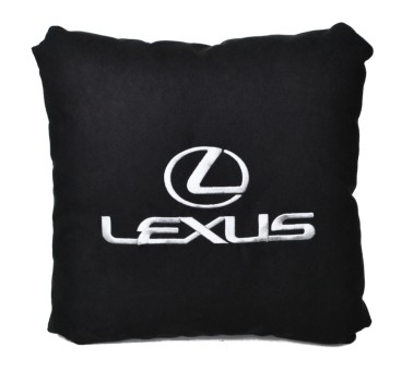 Подушка замшевая Lexus (А18 - черная)