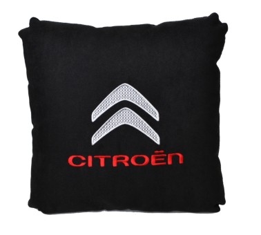 Подушка замшевая Citroen (А18 - черная)