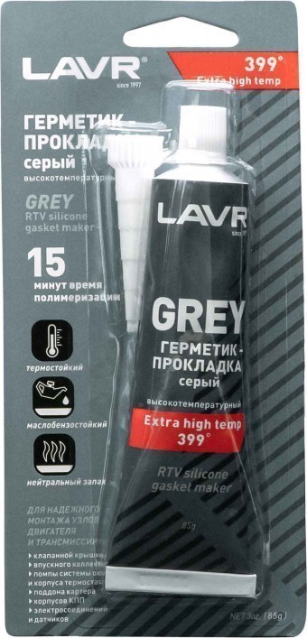 Lavr Ln1739 Герметик-прокладка высокотемпературный (серый, 85 г)