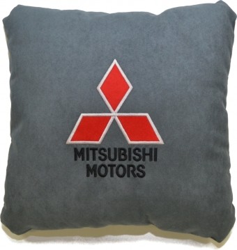 Подушка замшевая Mitsubishi (А101 - серая)
