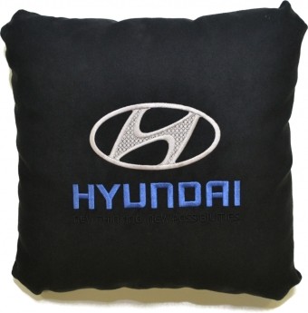 Подушка замшевая Hyundai (А18- черная)