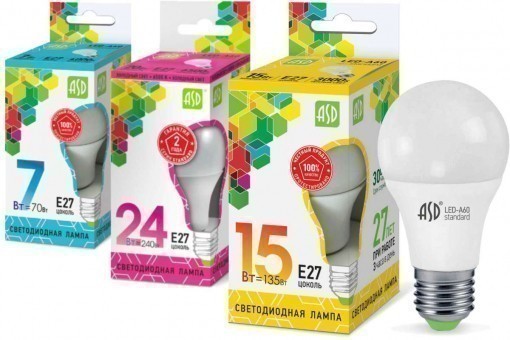 Светодиодные лампы E27 ASD
