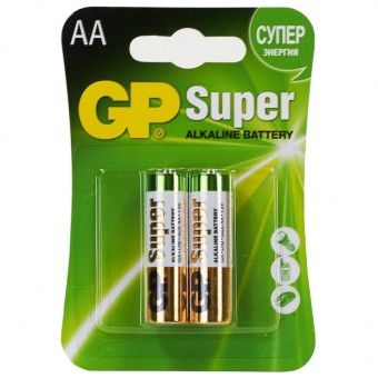 Батарейки AA (LR06) GP Super (блистер, 2 шт)