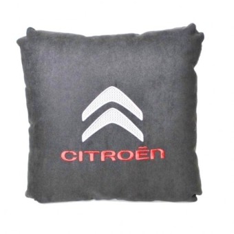 Подушка замшевая Citroen (А101 - серая)