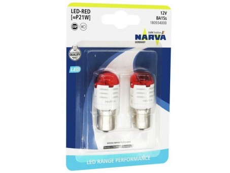 Светодиодные лампы Narva P21W Range Performance LED (красный, 2 шт)
