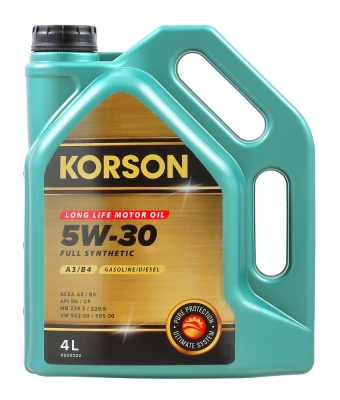Масло моторное Korson Full Synthetic 5W30 A3/B4 (4 л)