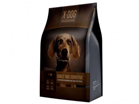 Сухой корм для собак X-Dog Adult Sensitive, с индейкой (15 кг)