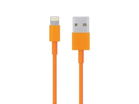 Кабель зарядки Smartbuy 512 Color USB - iPhone (1,0 А, 1 м, оранжевый)