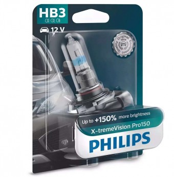 Лампа Philips HB3 X-tremeVision Pro150 (12 В, 65 Вт, +150%, блистер)