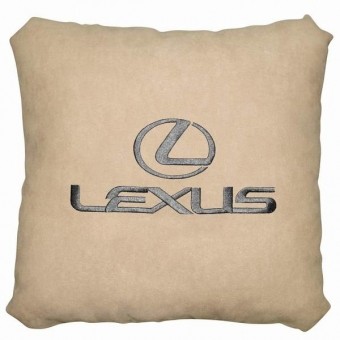 Подушка замшевая Lexus (А02 - светло-бежевая)