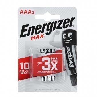 Батарейки AAA (LR03) Energizer Max (блистер, 2 шт)