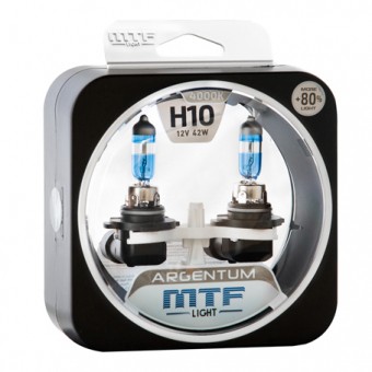 Лампы MTF Argentum +80% H10 (12 V, 42 W, 2 шт)