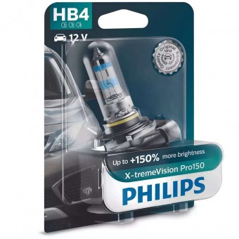 Лампа Philips HB4 X-tremeVision Pro150 (12 В, 55 Вт, +150%, блистер)