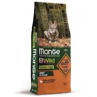 Сухой корм для собак Monge BWild Grain Free - Adult Anatra (беззерновой, 12 кг)