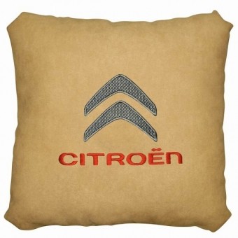Подушка замшевая Citroen (А03 - бежевая)