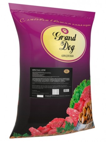 Сухой корм для собак Grand Dog Special Line диетический, ягненок и рис (10 кг)