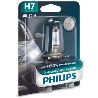 Лампа Philips H7 X-tremeVision Pro150 (12 В, 55 Вт, +150%, блистер)