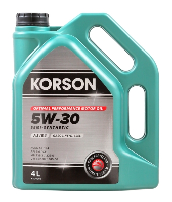 Масло моторное Korson Semi Synthetic 5W30 A3/B4 (4 л)