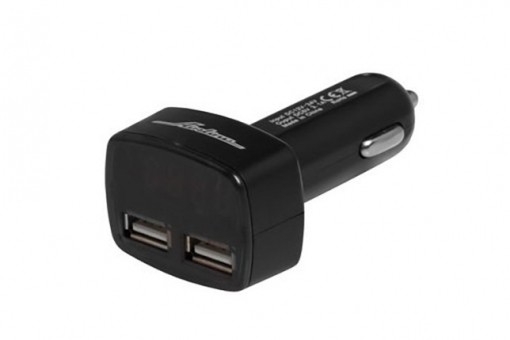 Адаптер USB автомобильный AirLine AVM-02 (2 USВ, вольтметр)