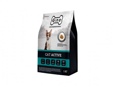 Сухой корм для кошек Gina Cat Active (1 кг)