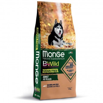 Сухой корм для собак Monge BWild Grain Free - Adult Salmone (беззерновой, 12 кг)