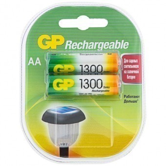 Аккумуляторы AA (R06) GP Rechargeable 1300 (блистер, 2 шт)