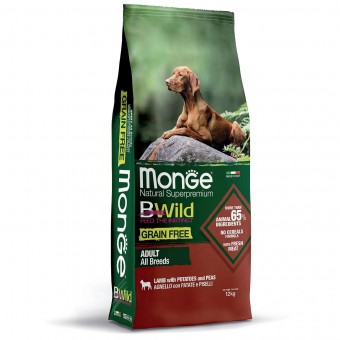 Сухой корм для собак Monge BWild Grain Free - Adult Agnello (беззерновой, 12 кг)
