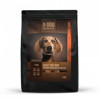 Сухой корм для собак X-Dog Adult Mini, с ягненком (3 кг)